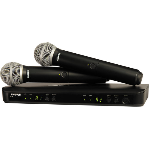 Shure BLX288/PG58 Dual-Channel Wireless Handheld Microphone System with PG58
