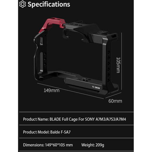 YC Onion Blade Full Camera Cage for Sony a7S III, a7 III & a7 IV
