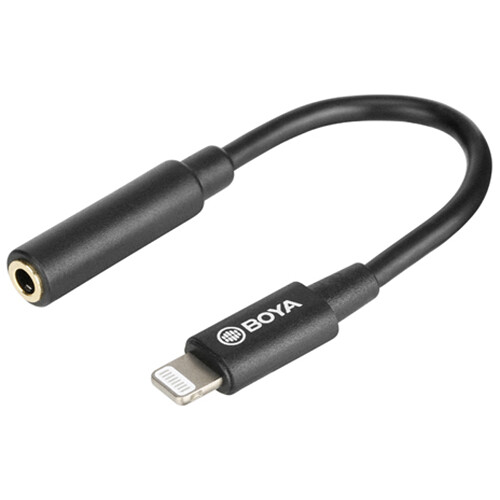 BOYA BY-K3 3.5mm TRRS Female to Lightning Adapter Cable