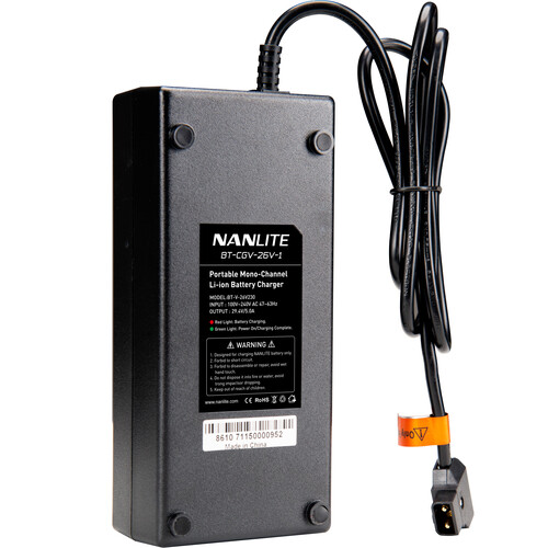 Nanlite Single 26V V-Mount Battery Charger with D-Tap Output