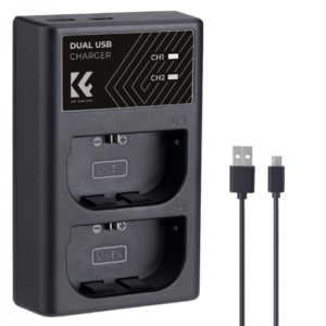 K&F Concept LP-E6NH Dual Charger with Type C Cable