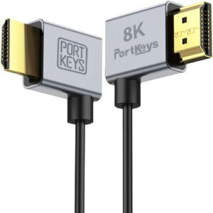 PORTKEYS Right-Angle Standard HDMI Cable Set