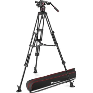 Manfrotto 608 Nitrotech Fluid Video Head and Aluminum Tripod