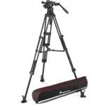 Manfrotto 612 Nitrotech Fluid Video Head and Aluminum Twin Leg Tripod