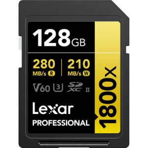Lexar 128GB 1800x UHS-II SDXC Memory Card